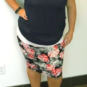 Floral pencil skirt